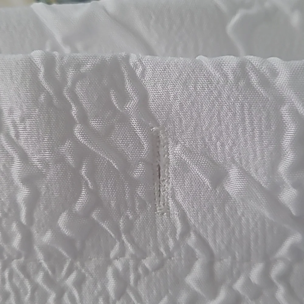 White Fabric Shower Curtain NWOT